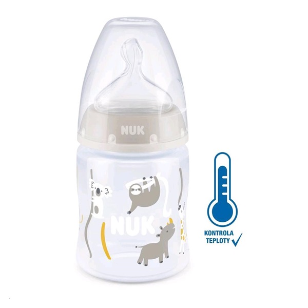 Baba cumisüveg NUK First Choice Temperature Control 150 ml beige