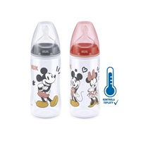 Baba tanuló itatópohár NUK Disney Mickey hőmérséklet jelzővel 300 ml piros