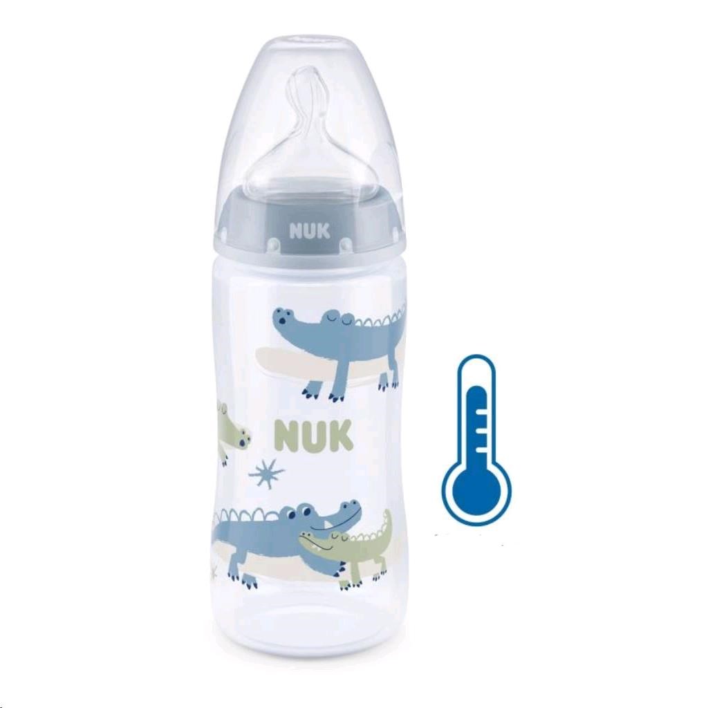 NUK FC+Temperature Control cumisüveg 300 ml BOX-Flow Control szívófej blue