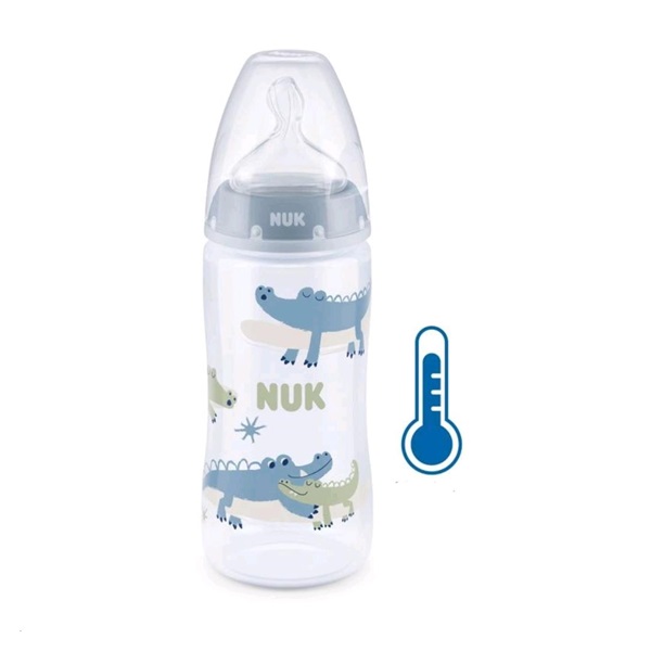 NUK FC+Temperature Control cumisüveg 300 ml BOX-Flow Control szívófej blue