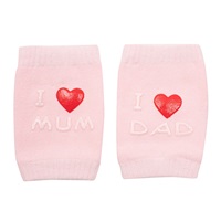 Gyermek térdvédő New Baby ABS-el I Love Mum and Dad rózsaszín