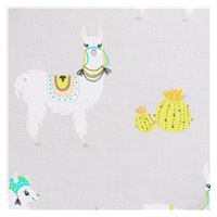 Pólyakendő New Baby lama szara musztarda