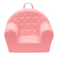 Gyermek fotel Velvet New Baby Szívecskék rózsaszín