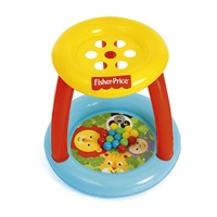 Gyerek felfújható játszóközpont Fisher-Price interaktív lyukakkal a labdáknak