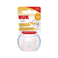 NUK Star baba cumi latex 0–6 h, rózsaszín