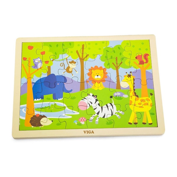 Gyermek fa puzzle Viga Zoo