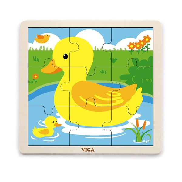 Fa képes kirakó puzzle Viga 9 db kacsa