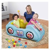 Gyermek felfújható autó Fisher-Price labdákkal 119x79x51 cm