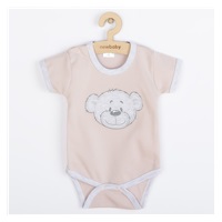 Baba body rövid ujjú New Baby BrumBrum old pink grey