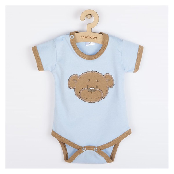 Baba body rövid ujjú New Baby BrumBrum blue brown