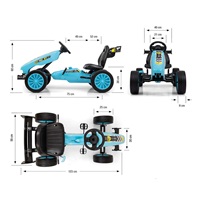 Go-kart Milly Mally Rocket pedálos gyerek gokart türkiz