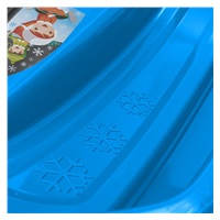Műanyag lapos szánkó háttámlával és fékekkel Baby Mix SPEED BOB kék