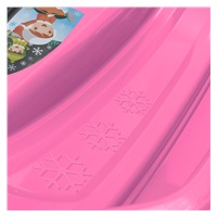 Műanyag lapos szánkó háttámlával és fékekkel Baby Mix SPEED BOB rózsaszín