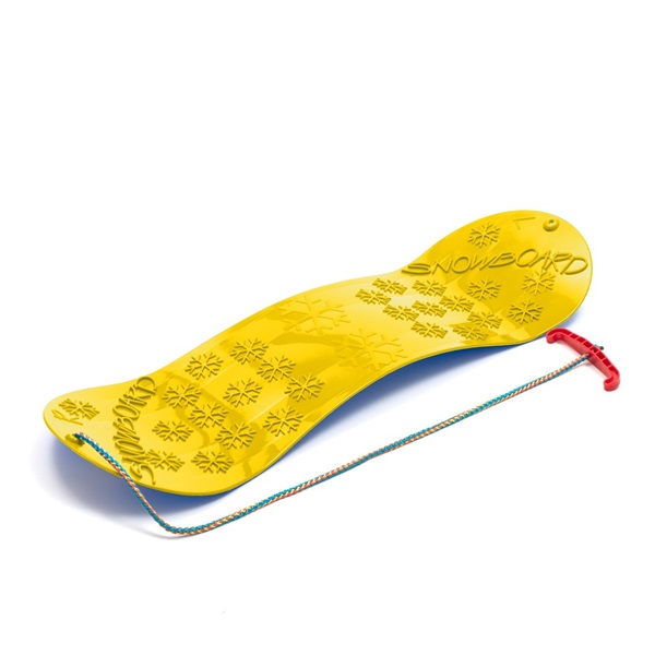 Gyermek hócsúszka Baby Mix SNOWBOARD 72 cm sárga