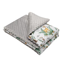 Gyermek pléd Minky New Baby Minkyből Állatka szürke 80x102 cm