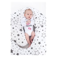 Univerzális szoptatós párna C alakú New Baby XL Virág fehér