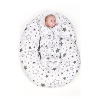 Univerzális szoptatós párna C alakú New Baby Virág fehér