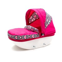 Játék babakocsi New Baby COMFORT rózsaszín szívecskével szürke