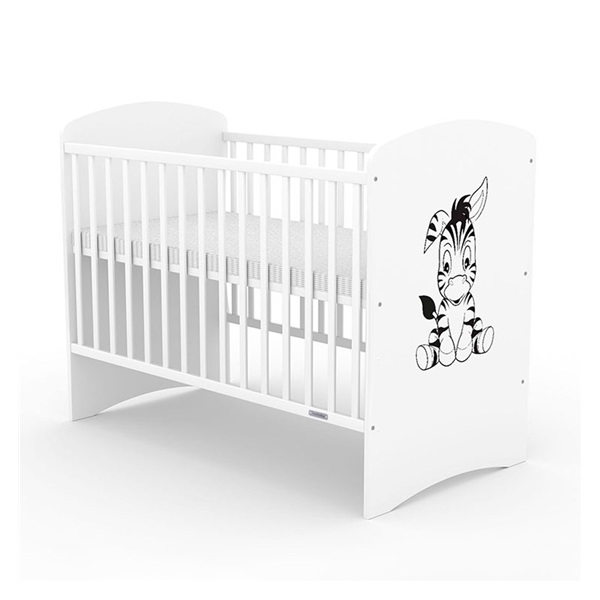 Gyerek kiságy New Baby LEO Zebra fehér