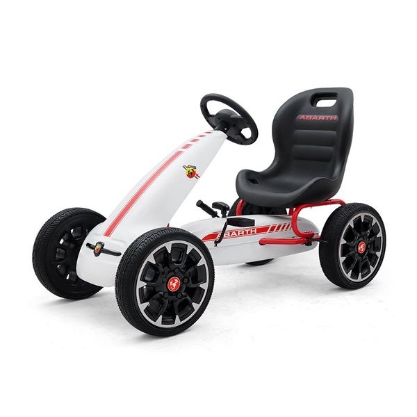 Go-kart Milly Mally Abarth pedálos gyerek gokart fehér