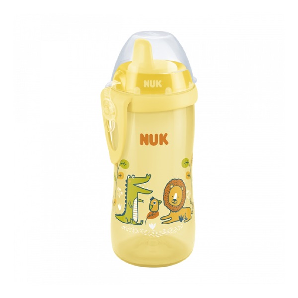 Gyermek sport itatópohár NUK Kiddy Cup 300 ml sárga