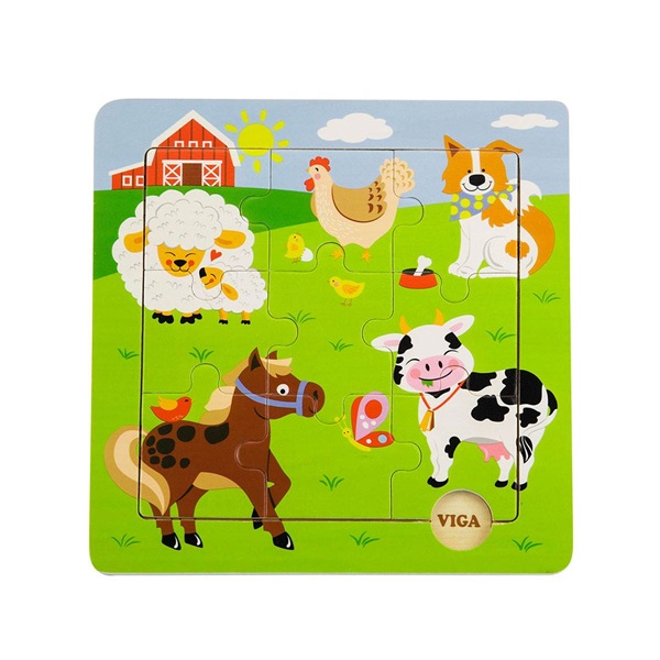 Fa kirakó puzzle táblán Viga tanya