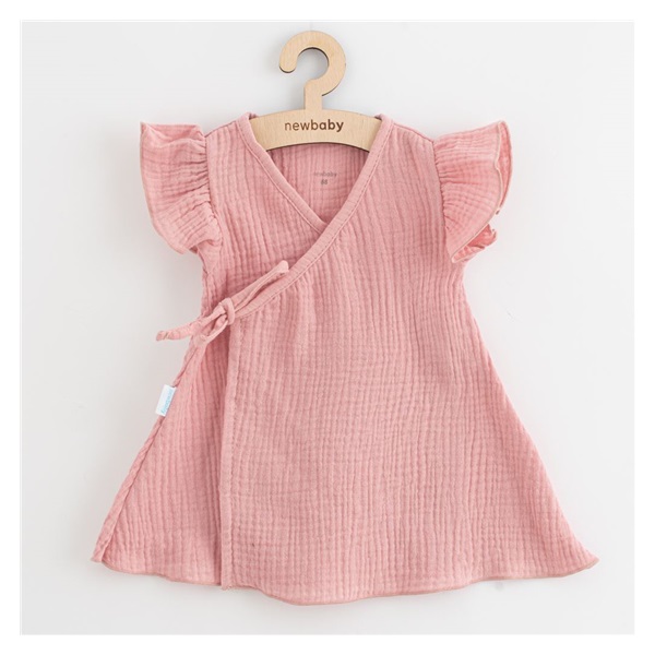Baba muszlin ruha New Baby Soft dress rózsaszín