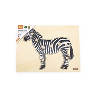 Gyermek fa puzzle Montessori Viga Zebra