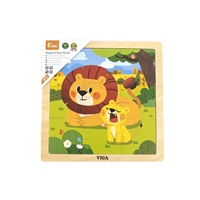 Fa képes kirakó puzzle Viga 9 db Lion