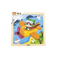 Fa képes kirakó puzzle Viga 9 db Repülőgépek