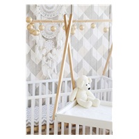 <p>Bükkfa kiságy Teepee 120x60 cm fehér</p>