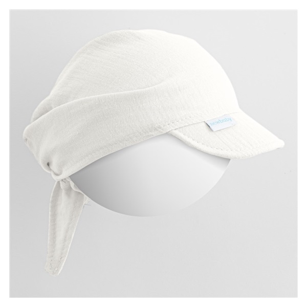 Nyári muszlin baba fejkendő napellenzővel New Baby Soft dress bézs