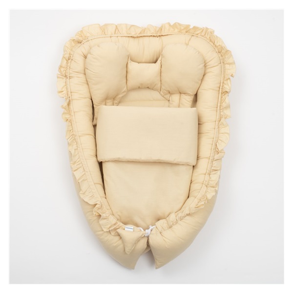 Babafészek paplannal kisbabák számára New Baby Colours beige