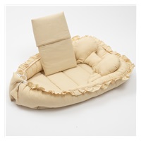 Babafészek paplannal kisbabák számára New Baby Colours beige