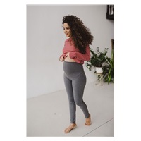 Magas derekú kismama leggings milk & love szürke melanzs