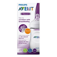 Cumisüveg Avent Natural átlátszó 260 ml (a csomagolás sérült)