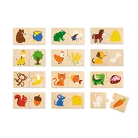Fa puzzle Viga Állatok etetése