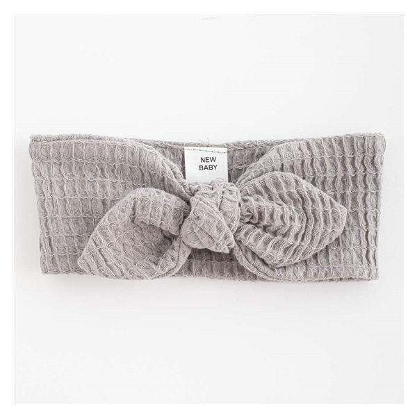 Baba muszlin fejpánt New Baby Comfort clothes szürke