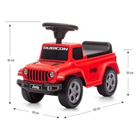 Bébitaxi Jeep Rubicon Gladiator Milly Mally piros