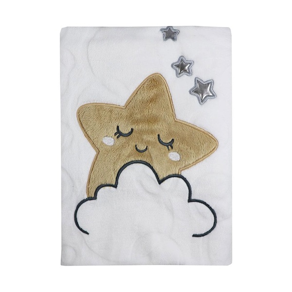 Gyerek pléd Koala Sleeping Star white