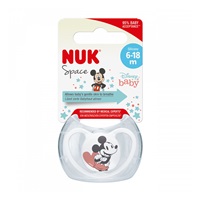 Baba cumi Space NUK 6-18h Disney Mickey Mouse piros