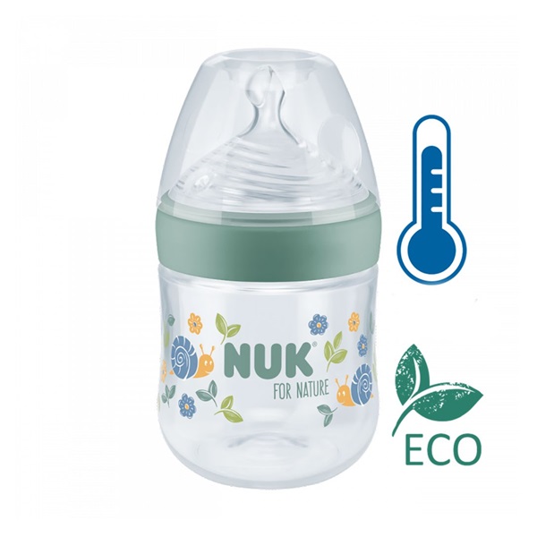 Baba tanuló itatópohár NUK for Nature hőmérséklet-jelzővel S zöld