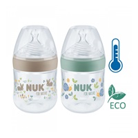 Baba tanuló itatópohár NUK for Nature hőmérséklet-jelzővel S zöld