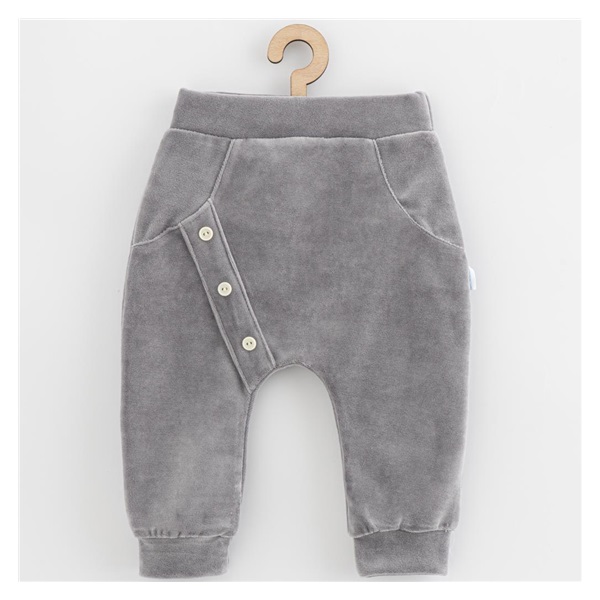 Baba plüss melegítő New Baby Suede clothes szürke