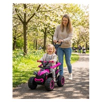 Bébitaxi tolókarral Baby Mix Mega rózsaszín