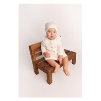 Baba kabátka gombokkal  New Baby Luxury clothing Laura fehér