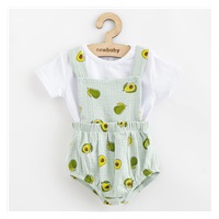 Muslin babakészlet Rövidnadrág és Póló New Baby Avocado