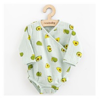 Csecsemő muszlin patentos body New Baby Avocado