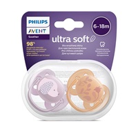 Baba cumi Ultrasoft Premium Avent állatok 6-18 hónap 2 darab lány