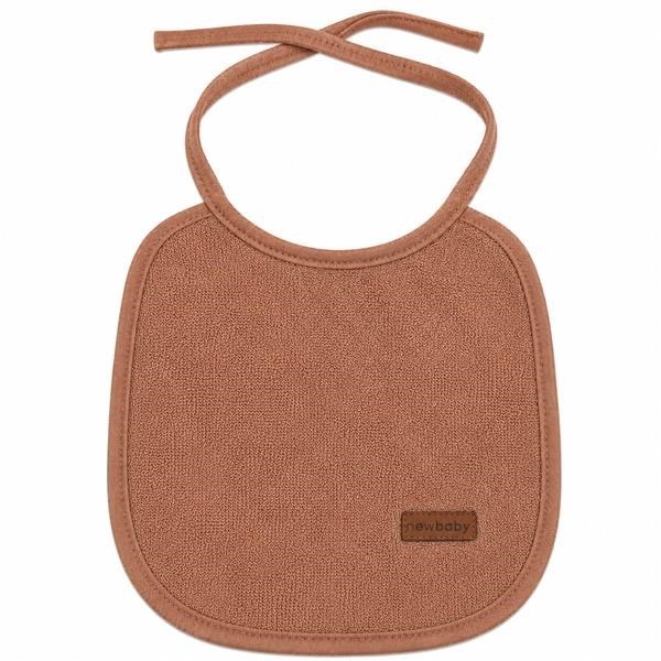 Gyermek frottír előke PVC-vel bélelve New Baby barna
